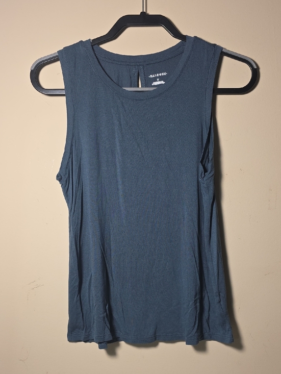Halogen Tops - Halogen Blue Gray Sleeveless Keyhole Back Tank Top Size M